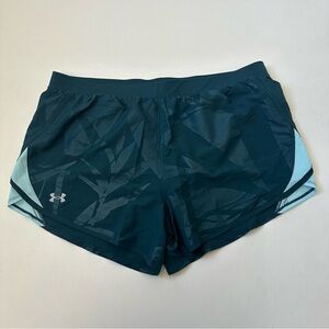Under Armour Fly By 2.0 Printed Running Shorts Womens Size XL